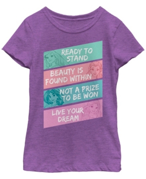 Big Girls Disney Princesses Motivational Princess Short Sleeve T-shirt