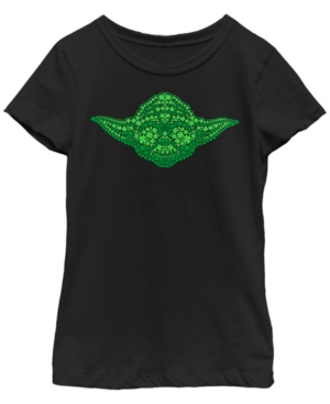 Big Girls Star Wars Yoda Clovers Short Sleeve T-shirt