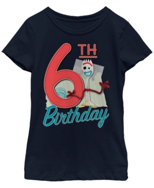 Big Girls Toy Story 4 Forky 6th Birthday Short Sleeve T-shirt