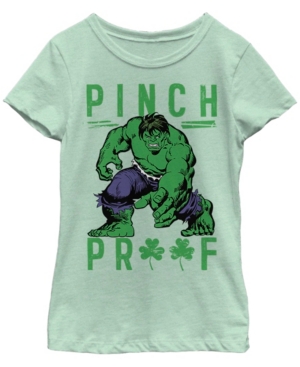 Big Girls Marvel Green Pinch Short Sleeve T-shirt