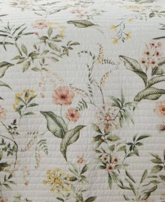 Viviana Watercolor Floral 2-Pc. Quilt Set, Twin