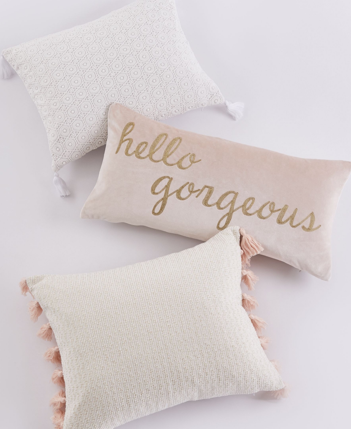 Levtex Fiori Textured Tasseled Pillow, 16