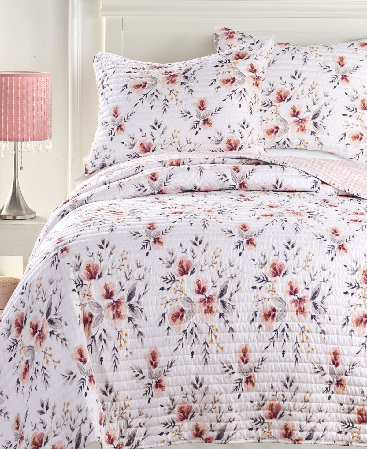 Levtex Adeline Floral Bouquet Reversible 3-Pc. Quilt Set