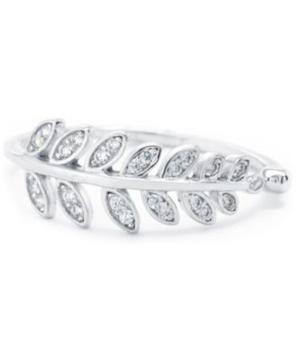 Macy's - Pav&eacute; Criss Cross Band Ring in Sterling Silver