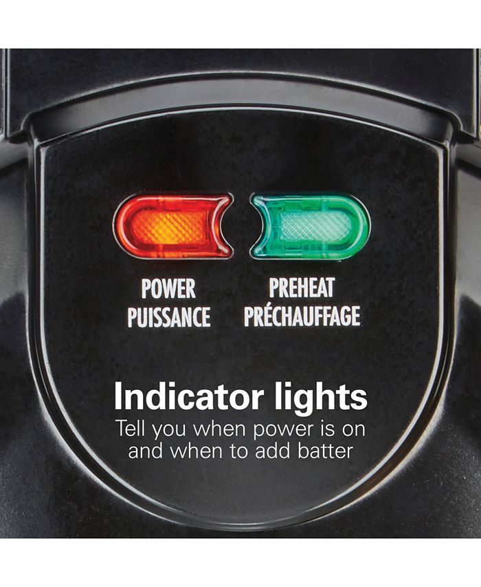 Hamilton Beach Nonstick Rotating Double Belgian Waffle Maker Macy's