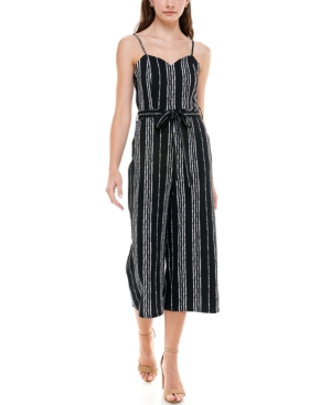 Almost Famous Juniors' Sweetheart-Neck Jumpsuit