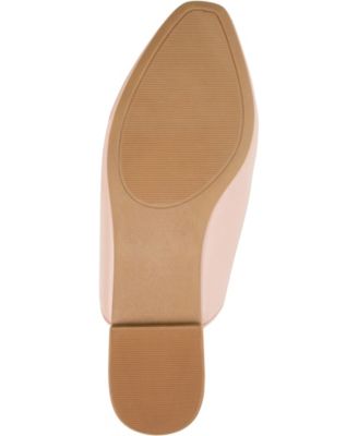 Women's Akza Wide Width Slip On Square Toe Mules Flats