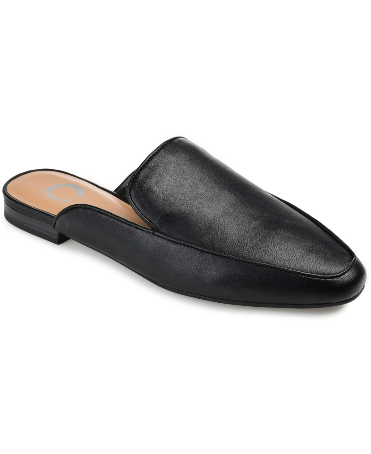 Shop Journee Collection Women's Akza Wide Width Slip On Square Toe Mules Flats In Black