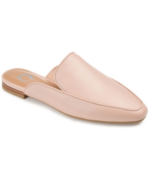 Shop Journee Collection Women's Akza Slip On Mules In Blush