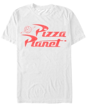 Fifth Sun Men's Pizza Planet Short Sleeve Crew T-shirt In White