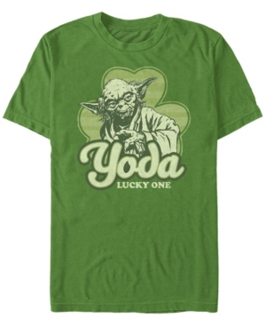 Fifth Sun Men's Yoda Lucky Retro Short Sleeve Crew T-shirt In Kelly