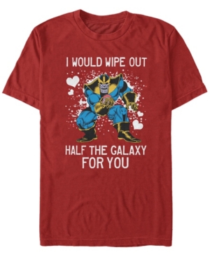 Fifth Sun Men's Thanos Galaxy Heart Short Sleeve Crew T-shirt In Red