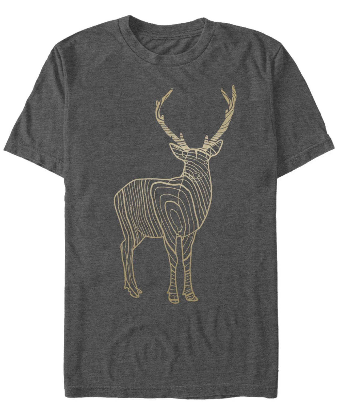 Мужская футболка Fifth Sun Stag Tree Grain Short Sleeve Crew, цвет: Угольный меланжевый — фото 1