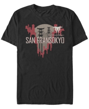 Fifth Sun Men's San Fransokyo Visit Short Sleeve Crew T-shirt In Black