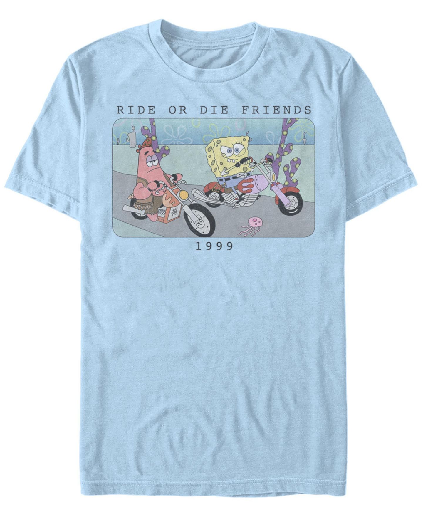 Мужская футболка Fifth Sun Moto Bob Pat Short Sleeve Crew, цвет: Светлый синий — фото 1