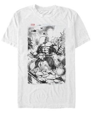 Fifth Sun Men's Hulk Sketch Short Sleeve Crew T-shirt In White