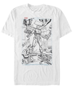 Fifth Sun Men's Ironman Sketch Short Sleeve Crew T-shirt In White