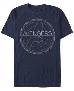 Shop Fifth Sun Men's Avengers Names Short Sleeve Crew T-shirt In Navy