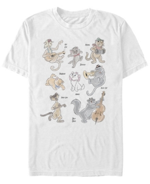 Fifth Sun Men's Aristocats Group Short Sleeve Crew T-shirt In White