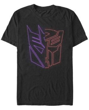 Fifth Sun Men's Autobot Holographic Short Sleeve Crew T-shirt In Black