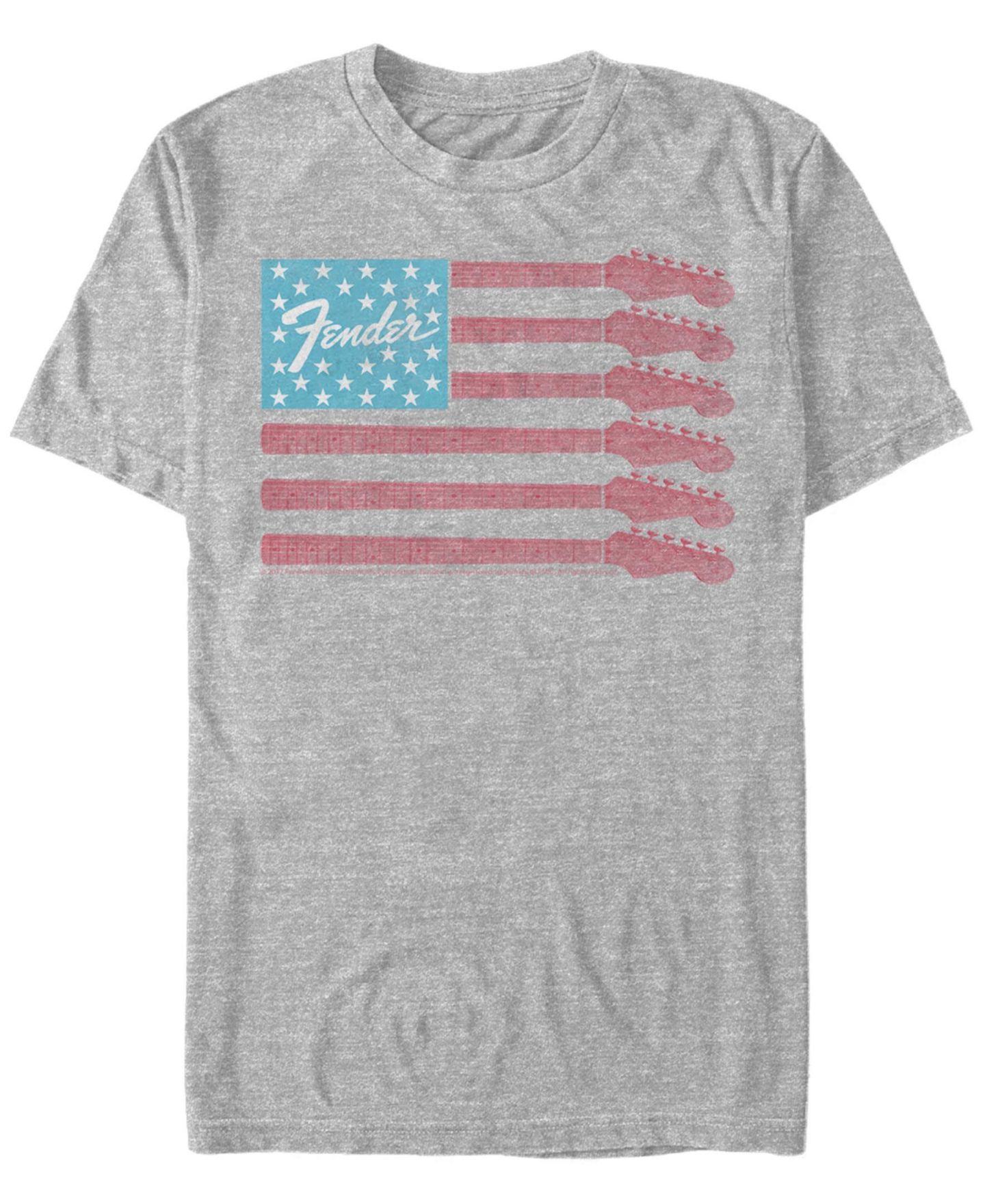 Мужская футболка Fifth Sun Guitar Flag Short Sleeve Crew, цвет: Меланжевый — фото 1