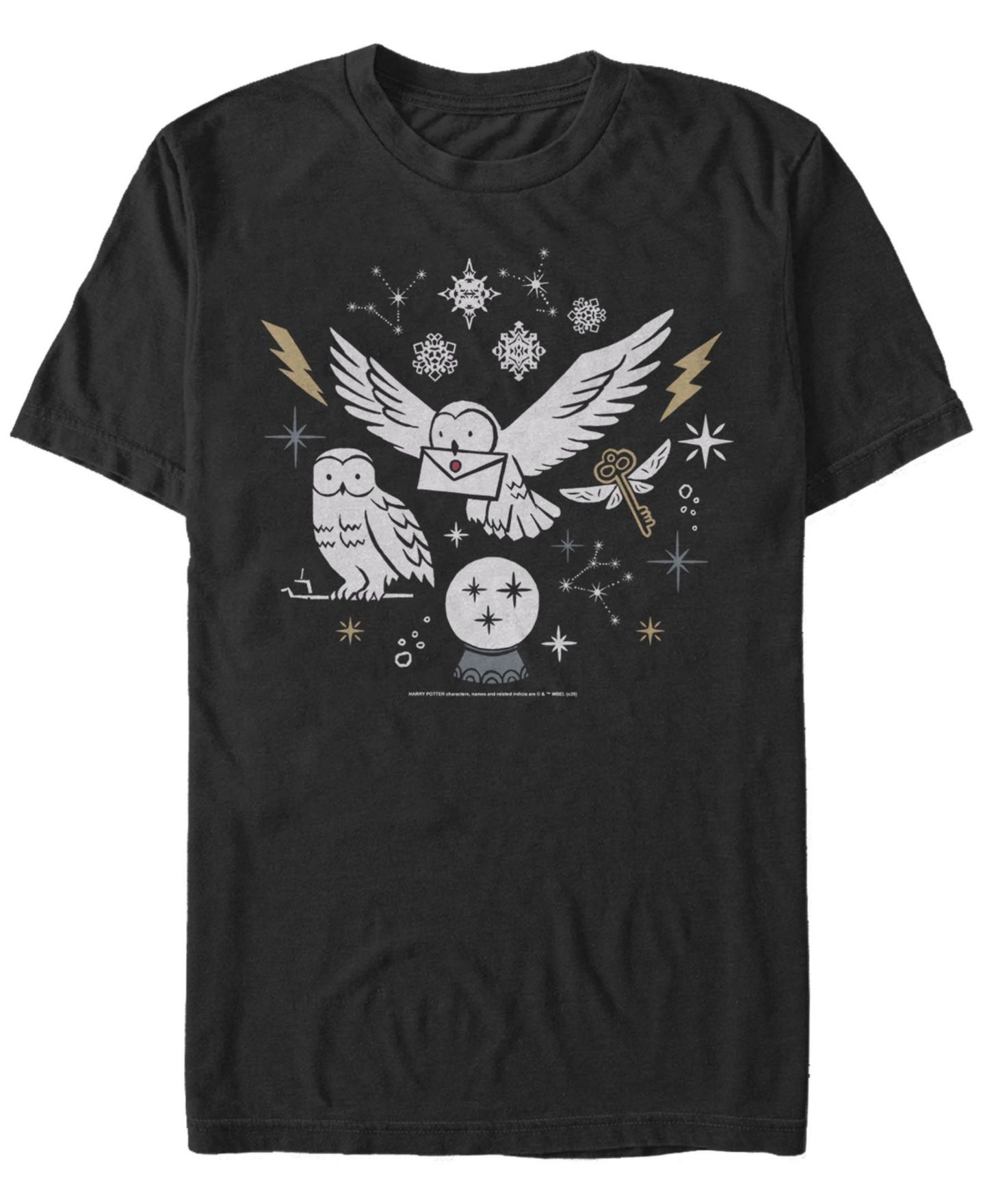 Мужская футболка Fifth Sun Wintery Owls Short Sleeve Crew, цвет: Чёрный — фото 1