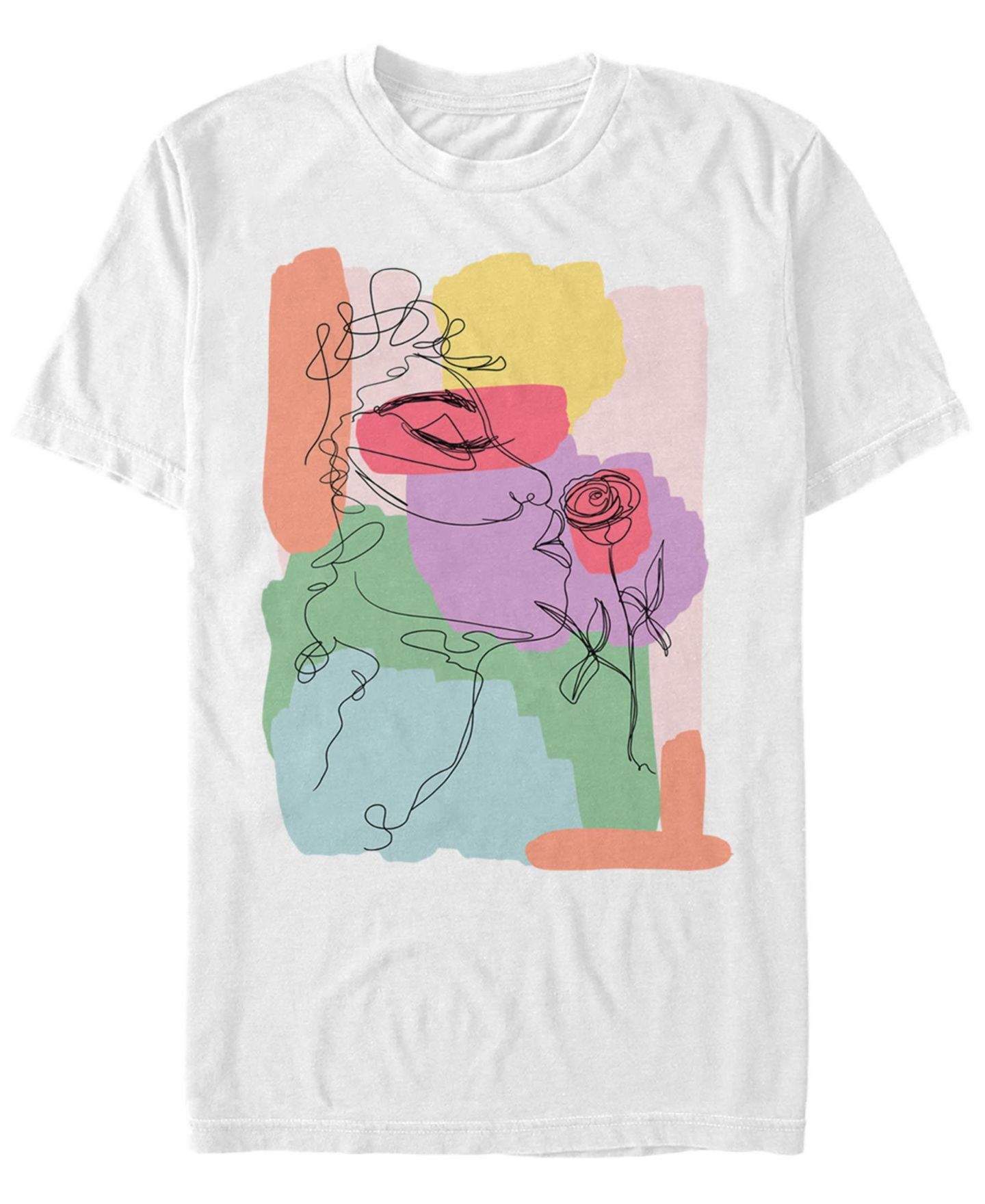 Мужская футболка Fifth Sun Drawn Smell Roses Short Sleeve Crew, цвет: Белый — фото 1