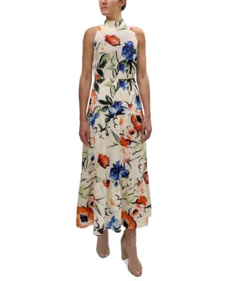 Sam Edelman High-Neck Printed Maxi Dress - Macy's