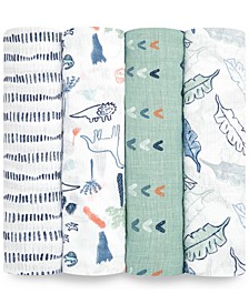 Baby Boys & Girls 4-Pack Printed Cotton Muslin Swaddles