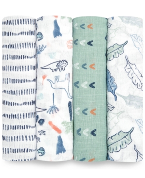 aden by aden + anais Baby Boys & Girls 4-Pack Printed Cotton Muslin Swaddles