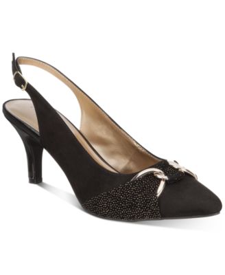 macy's women's shoes black pumps