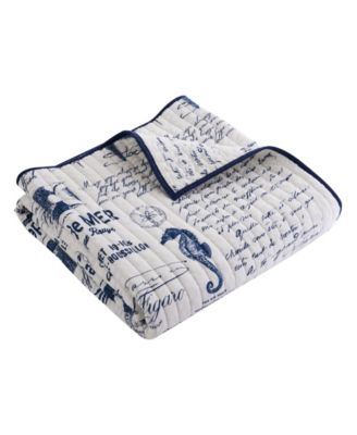 Beach Life Reversible Quilted Throw, 50" x 60"