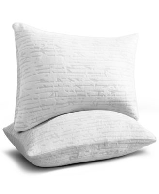 Clara Clark Shredded Memory Foam Pillow, Queen, Set of 2