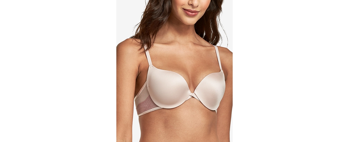 Maidenform Women's Love the Lift Satin Push-Up Bra DM9900 - Sandshell With Honey Blush Beige