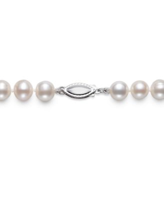 4-Pc. Set Cultured Freshwater Pearl (7-8mm) Necklace, Bracelet, Stud Earrings & Ring in Sterling Silver