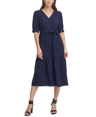 dkny tiered dress