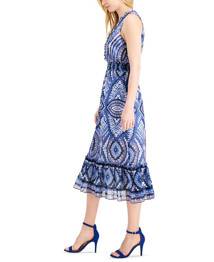 Taylor Printed Voile A-Line Midi Dress - Macy's