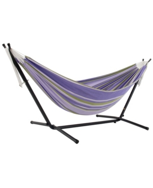 Vivere Cotton Hammock With Stand And Carry Bag In Tranquility