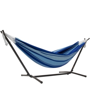 Vivere Cotton Hammock With Stand And Carry Bag In Island Breeze