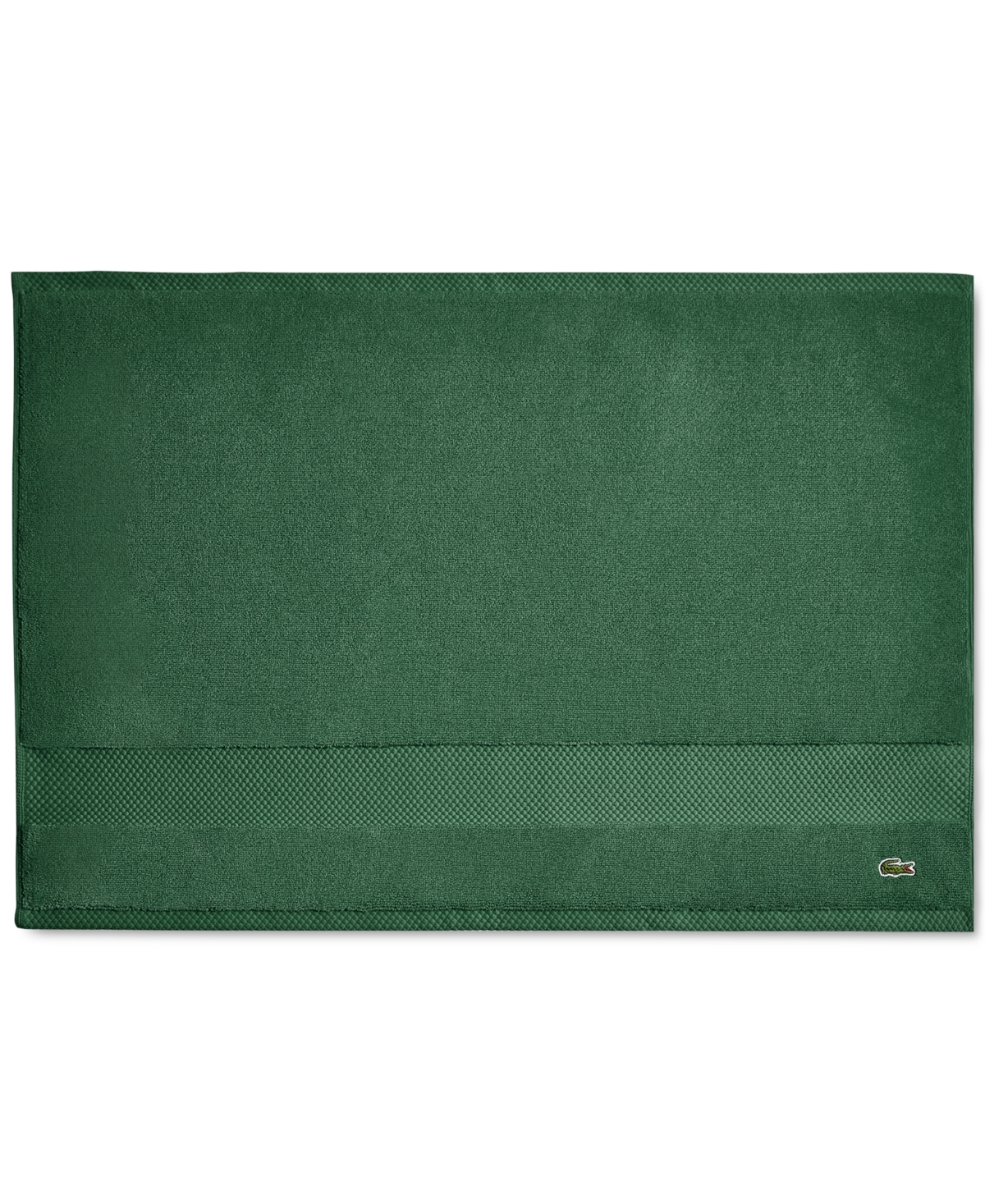 Lacoste Home Heritage Anti-microbial Supima Cotton Tub Mat, 21" X 31" In Croc Green