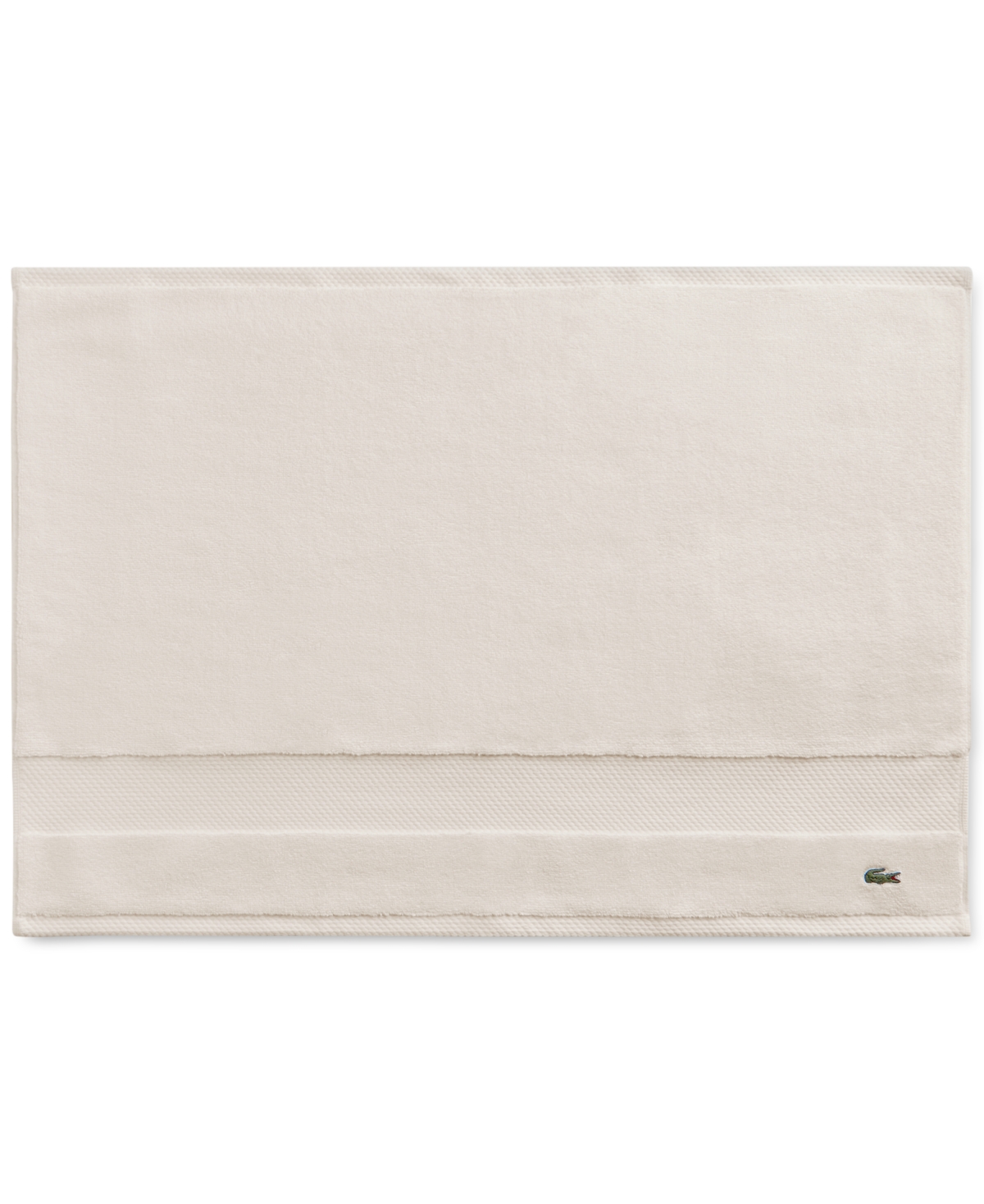 Lacoste Home Heritage Anti-microbial Supima Cotton Tub Mat, 21" X 31" In Chalk