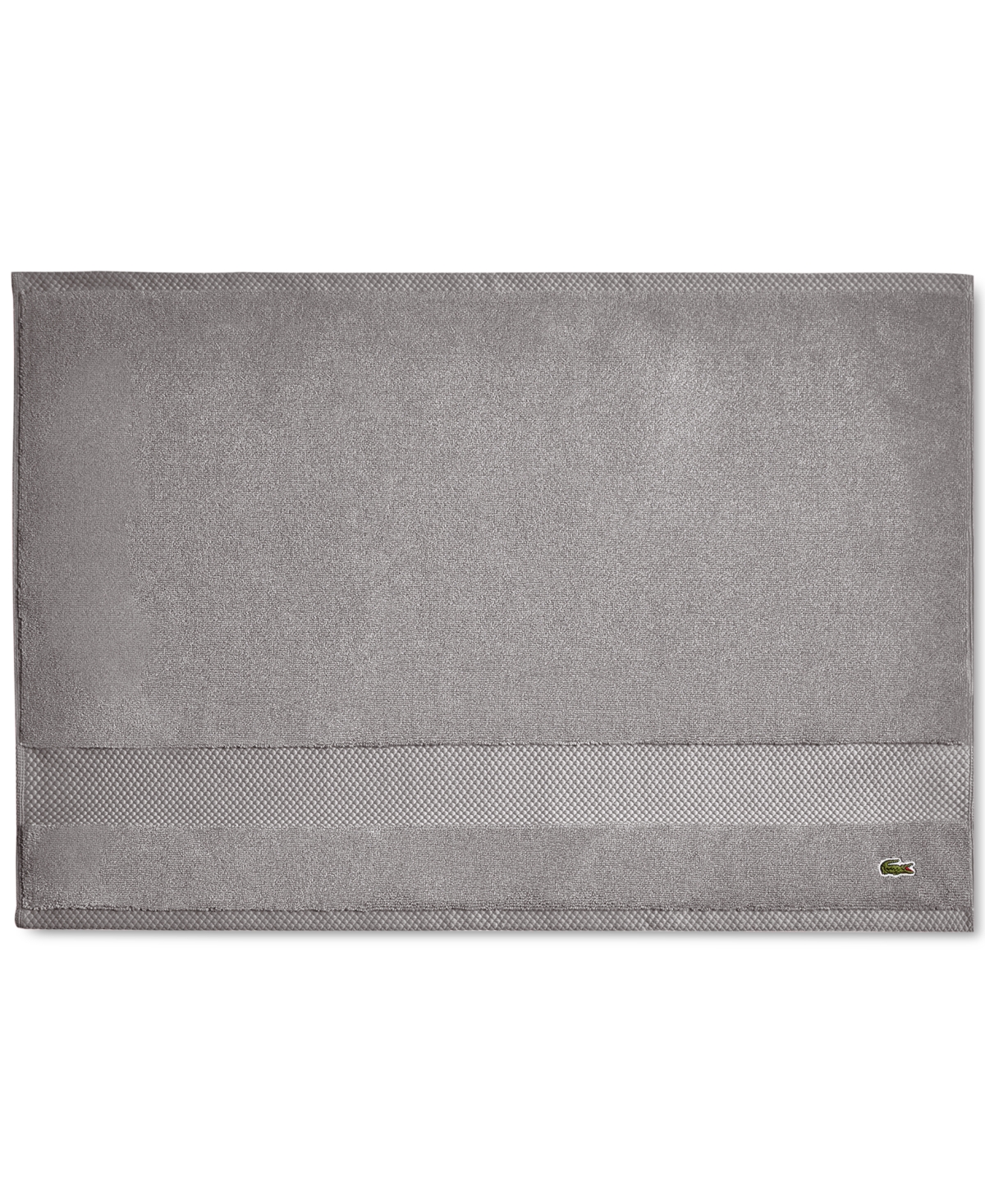 Lacoste Home Heritage Anti-microbial Supima Cotton Tub Mat, 21" X 31" In Meteorite