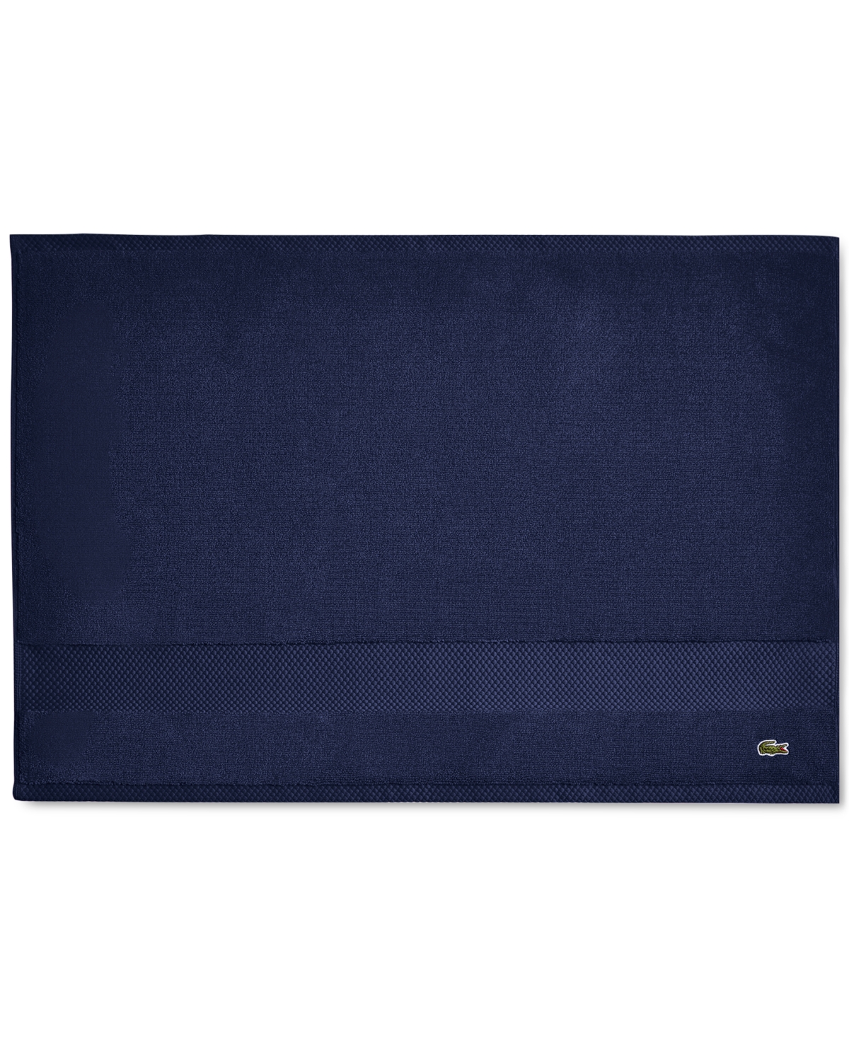 Lacoste Home Heritage Anti-microbial Supima Cotton Tub Mat, 21" X 31" In Navy