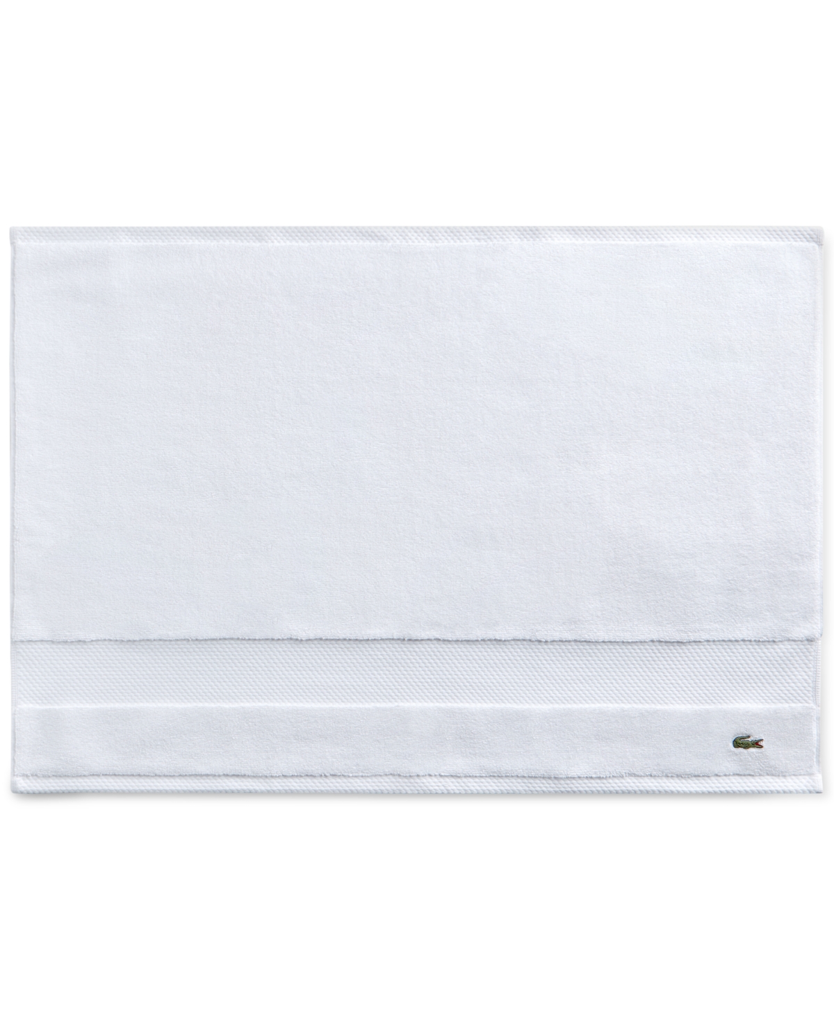 Lacoste Home Heritage Anti-microbial Supima Cotton Tub Mat, 21" X 31" In White