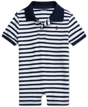 Ralph Lauren Baby Boys Striped Shortall