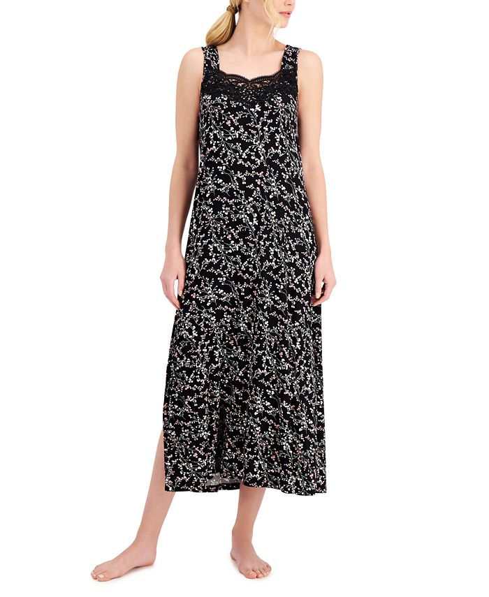 Charter Club Lace-Trim Sleeveless Nightgown, Created for Macy's ...
