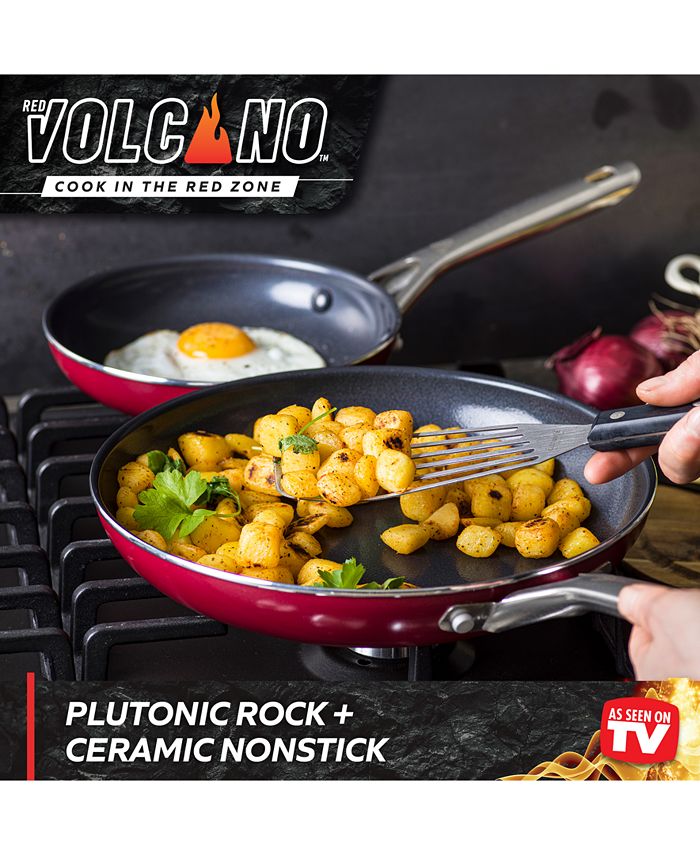 Red Volcano 7" & 10" Nonstick Frypan Set & Reviews Cookware Kitchen Macy's