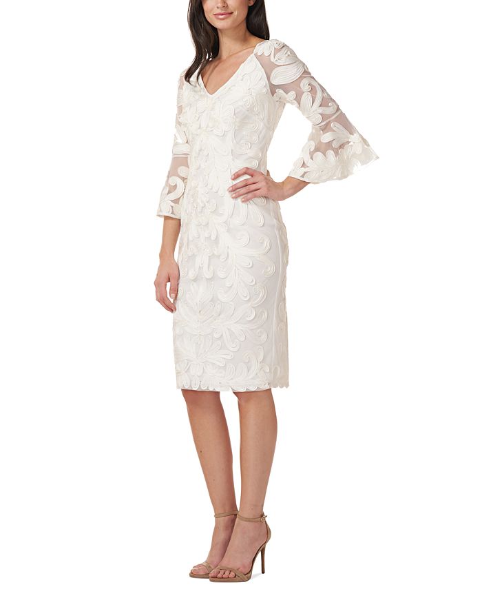 JS Collections Soutache-Trim Bell-Sleeve Dress & Reviews - Dresses - Women - Macy's