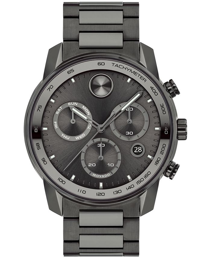 Movado Men s Swiss Chronograph Bold Verso Gunmetal Ion Plated