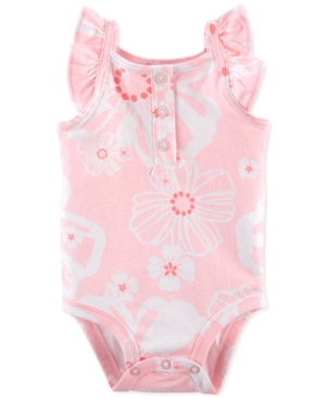 Baby Girls Floral Flutter Bodysuit